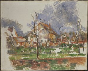 Paisaje de invierno, Giverny de Paul Cézanne